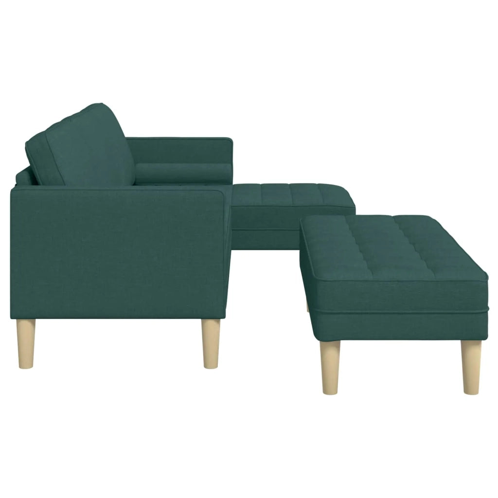 Set di divani 2 pz Verde Scuro Poliestere 3329256