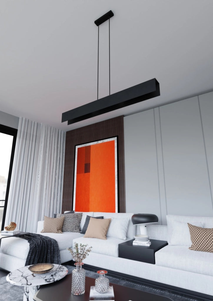 Lampada a sospensione Emibig Gentor 4xE27 nera 96cm