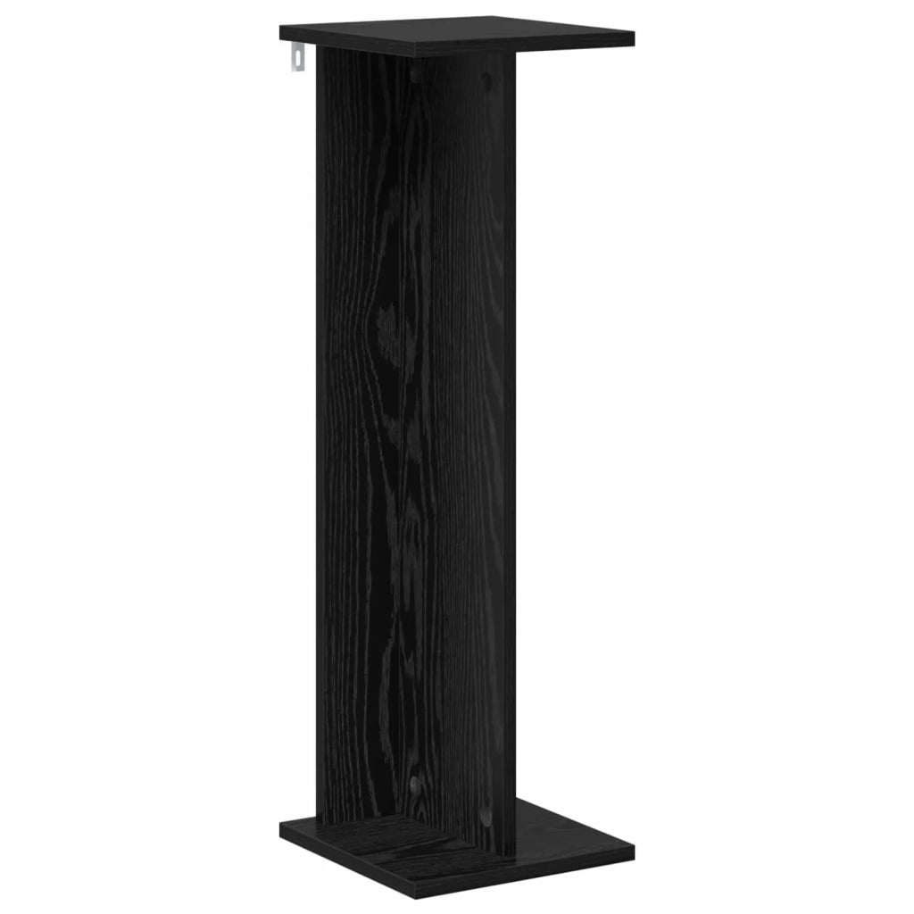 Supporto per piante | Sostegno per piante Rovere Nero 25 x 25,5 x 80,5 cm