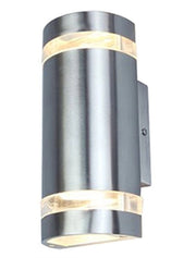 Applique esterna FOCUS argento Lutec 2xGU10 IP44 inox