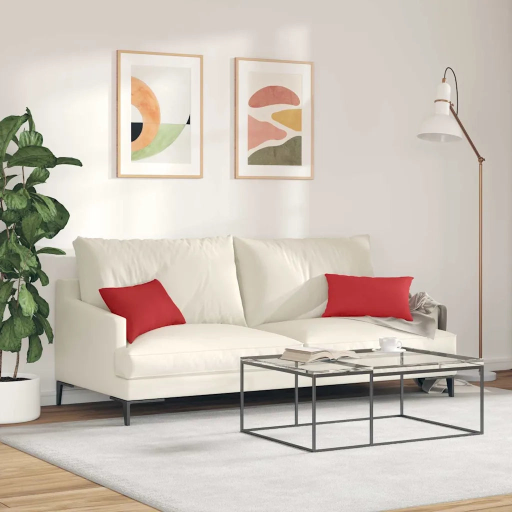 Cuscini da Divano 2 pcs Rosso 50 x 30 cm Tessuto 42013622