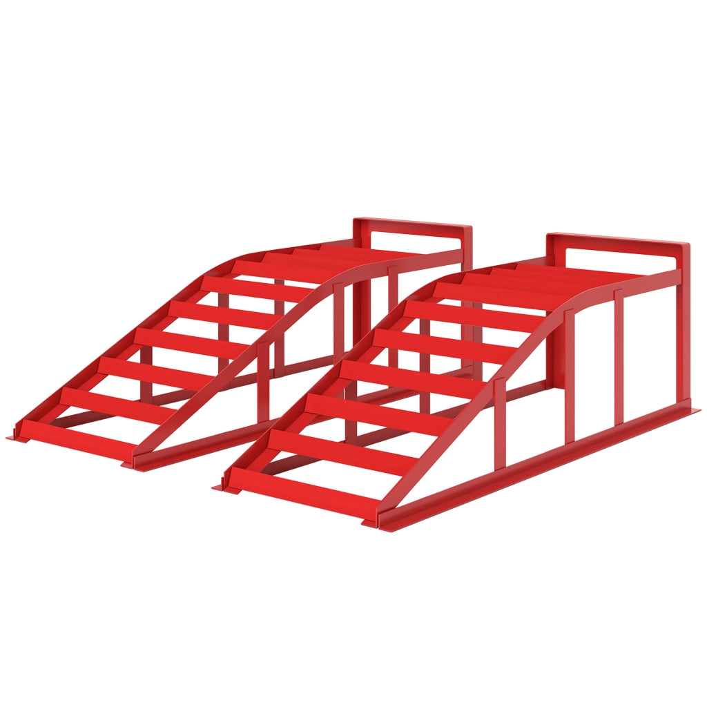 Rampa di sollevamento auto in acciaio ¨C Minimal ¨C Rosso 83.5x30.5x27 cm