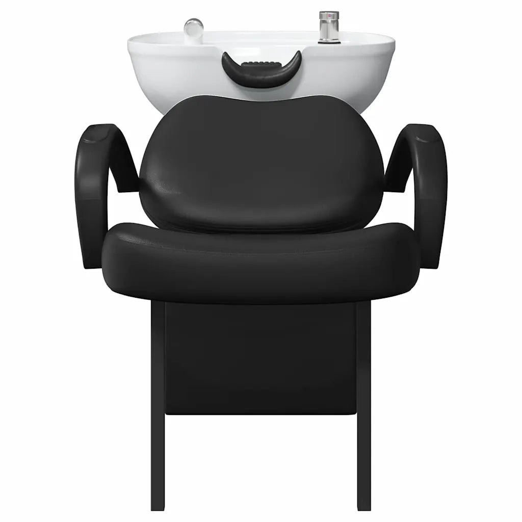 Sedia per Shampoo Nero e Bianco 136 x 60 x 92 cm PVC 42009072
