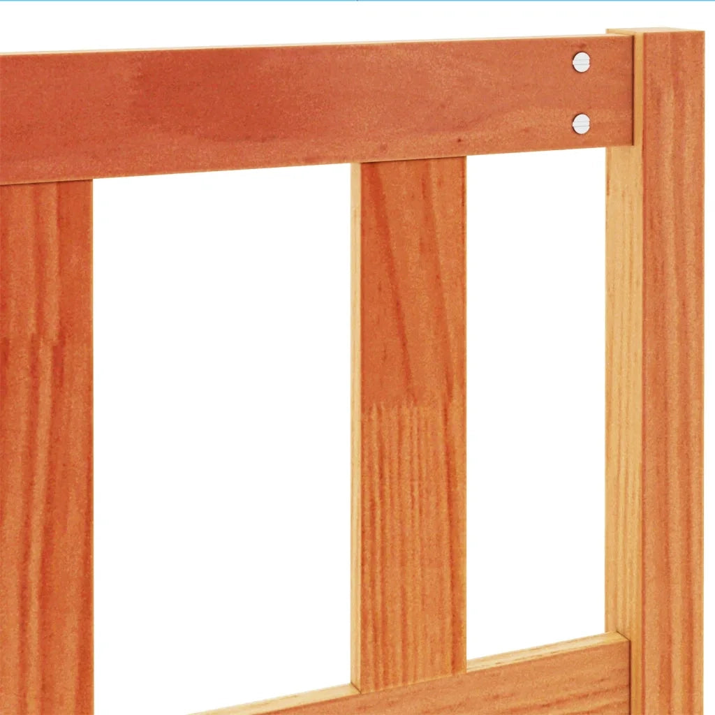 Testiera | Testata Marrone Cera 135 cm in Legno Massello di Pino