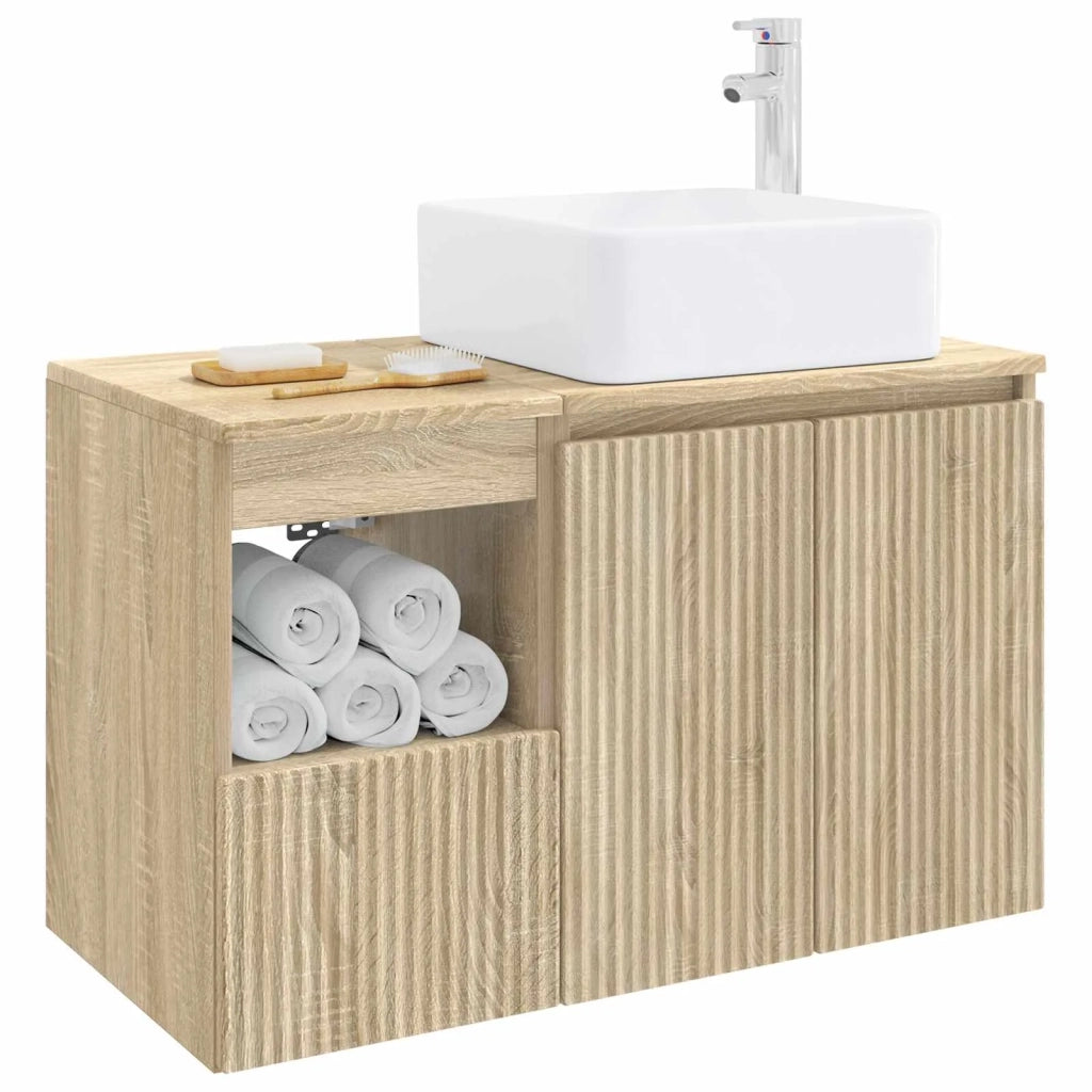 Set di mobili per il bagno 2 pz Rovere Sonoma 3404066
