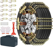 Sneeuwkettinge 10 pezzi facile da montare 215-285 mm larghezza cinghia aiuto al start manubri portatutto corda fissaggio universale per autovetture