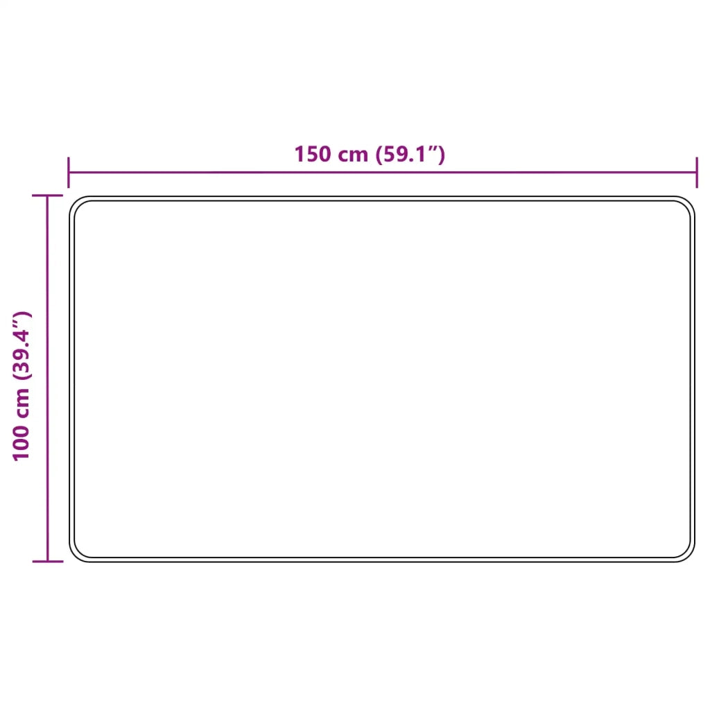 Runner Tappeto MARSA Antracite 100 x 150 cm Poliestere e PVC 42023175