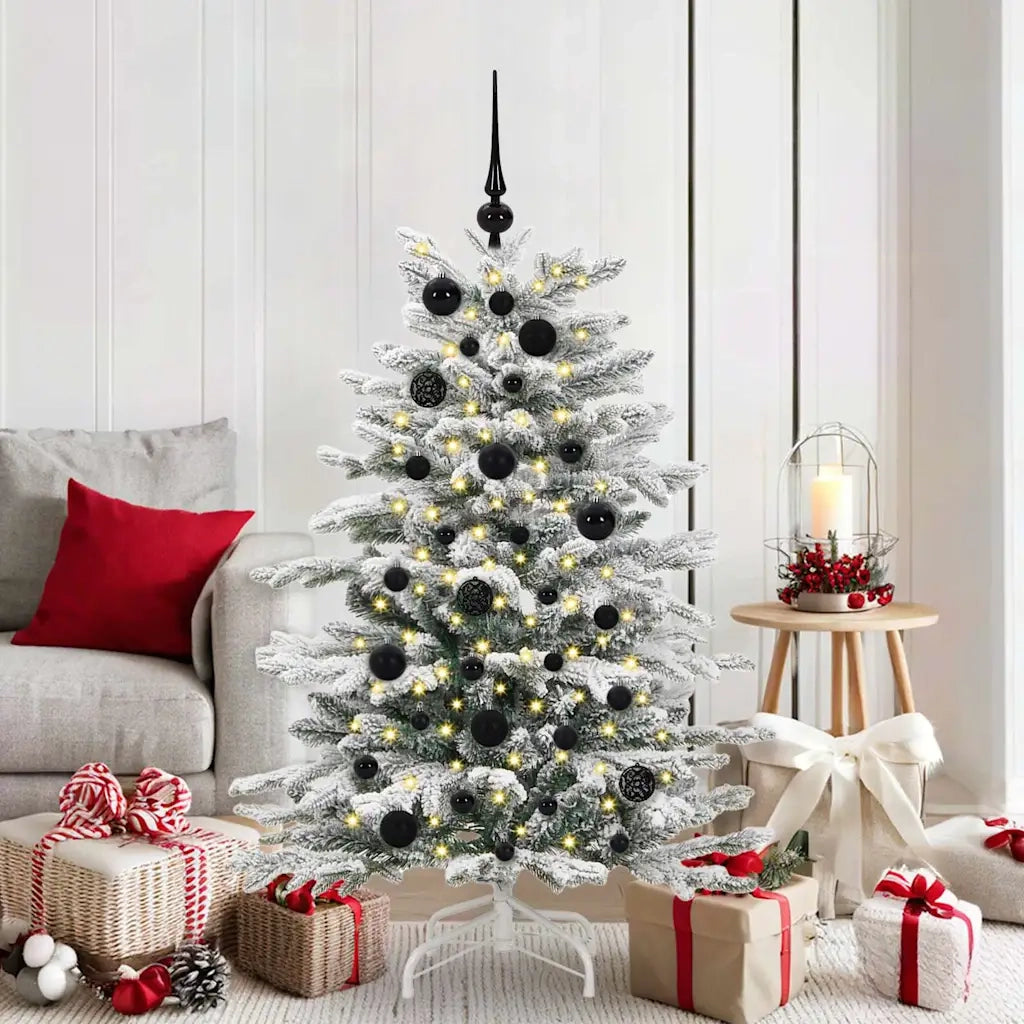 Set di Palle di Natale con 150 LED 61 pz Nero Plastica CFW1349499