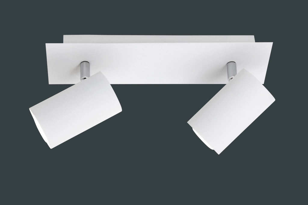 Faretti Soffitto Barra 2 Spot 3W GU10 Cilindro Bianco Marley GD Trio