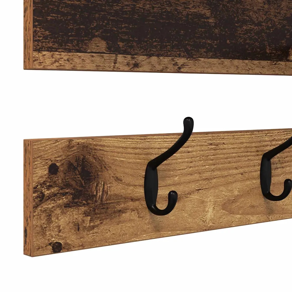 Appendiabiti a muro Legno vecchio 90 x 15 x 36 cm 874425