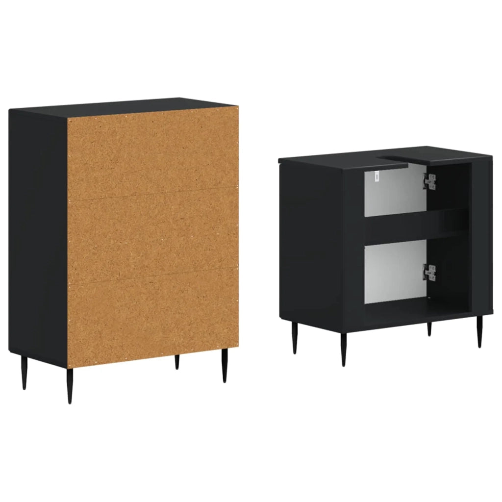 Set di Armadi da Bagno da 2 Pezzi HAARLEM Nero 3417613
