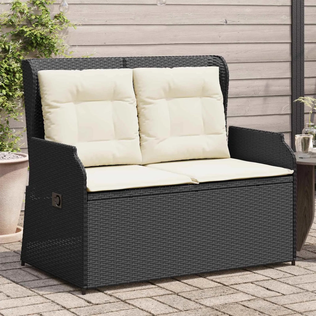 Panchina da Giardino | Panca da Giardino Nero polyrattan