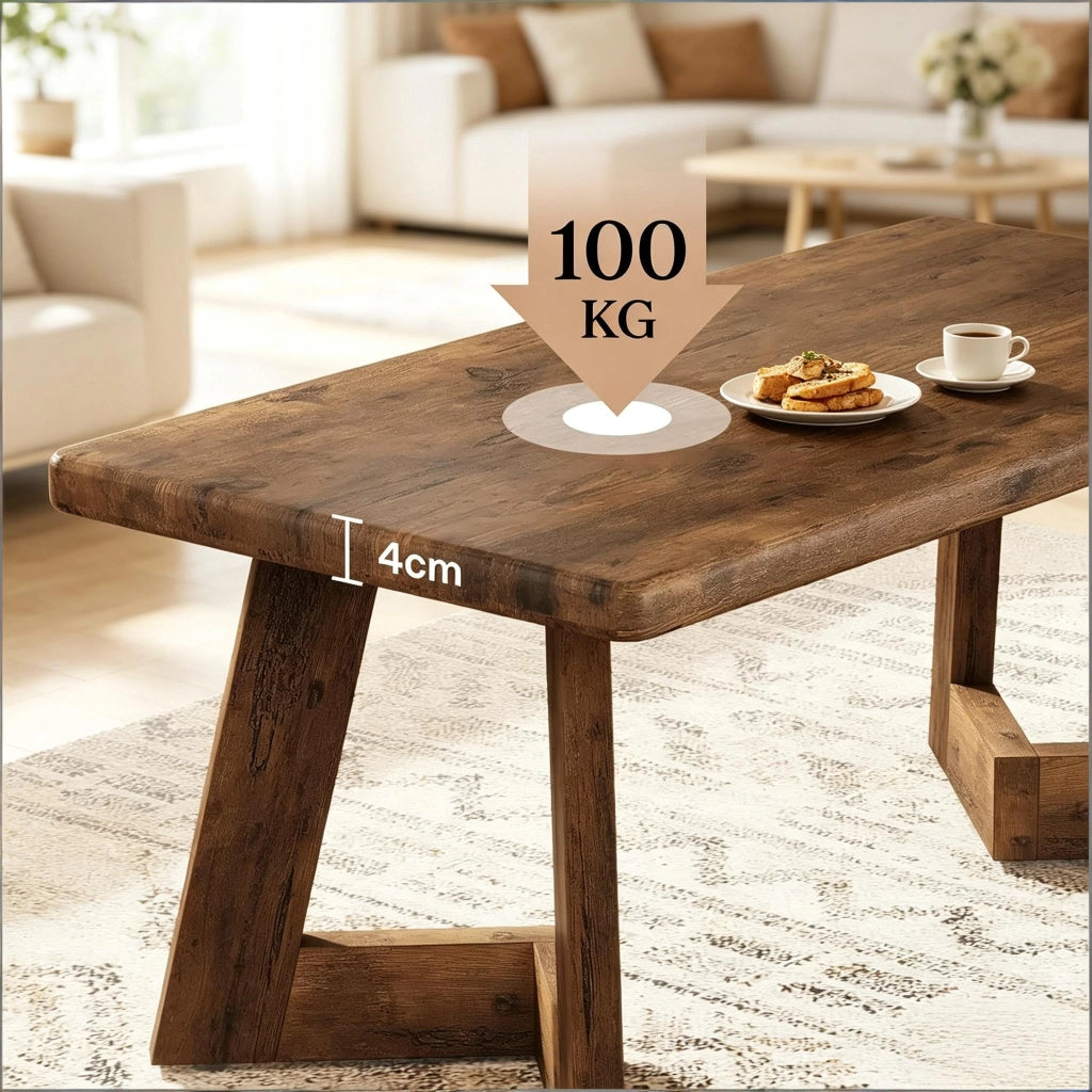 TAVOLO Da salotto rettangolare 120x60x51 cm legno Rustic Brown