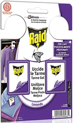 RAID TARMICIDA GEL PROFUMATO LAVANDA IN CONFEZIONE DA 2 PEZZI