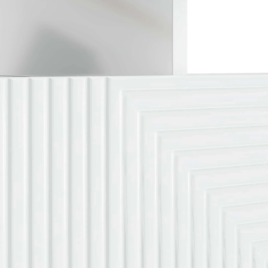 Mobile TV LED Bianco Lucido Legno ingegnerizzato 896999