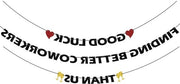 Decorazioni di addio per i colleghi in ufficio con bandiera