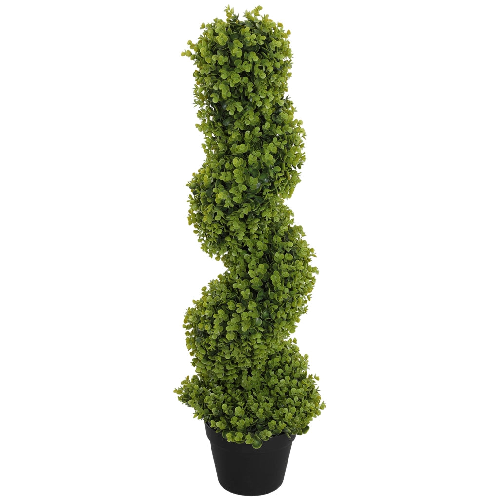 Pianta Finta Eucalipto Spirale con Vaso ¨C Minimal ¨C Verde Altezza 90 cm