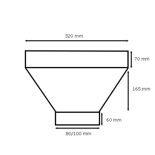 Raccoglitore monolitico in pvc per pluviali : Colore - Rame antico, Diametro - 100