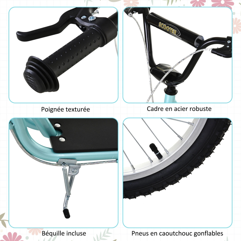 Pattinette per Bambini ¨C zephmum ¨C Blu, Acciaio, Pneus Grandi