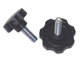 VOLANTINO CON PERNO FILETTATO IN ABS NERO- - ø volantino mm.40, perno M6 - 10 pezzi