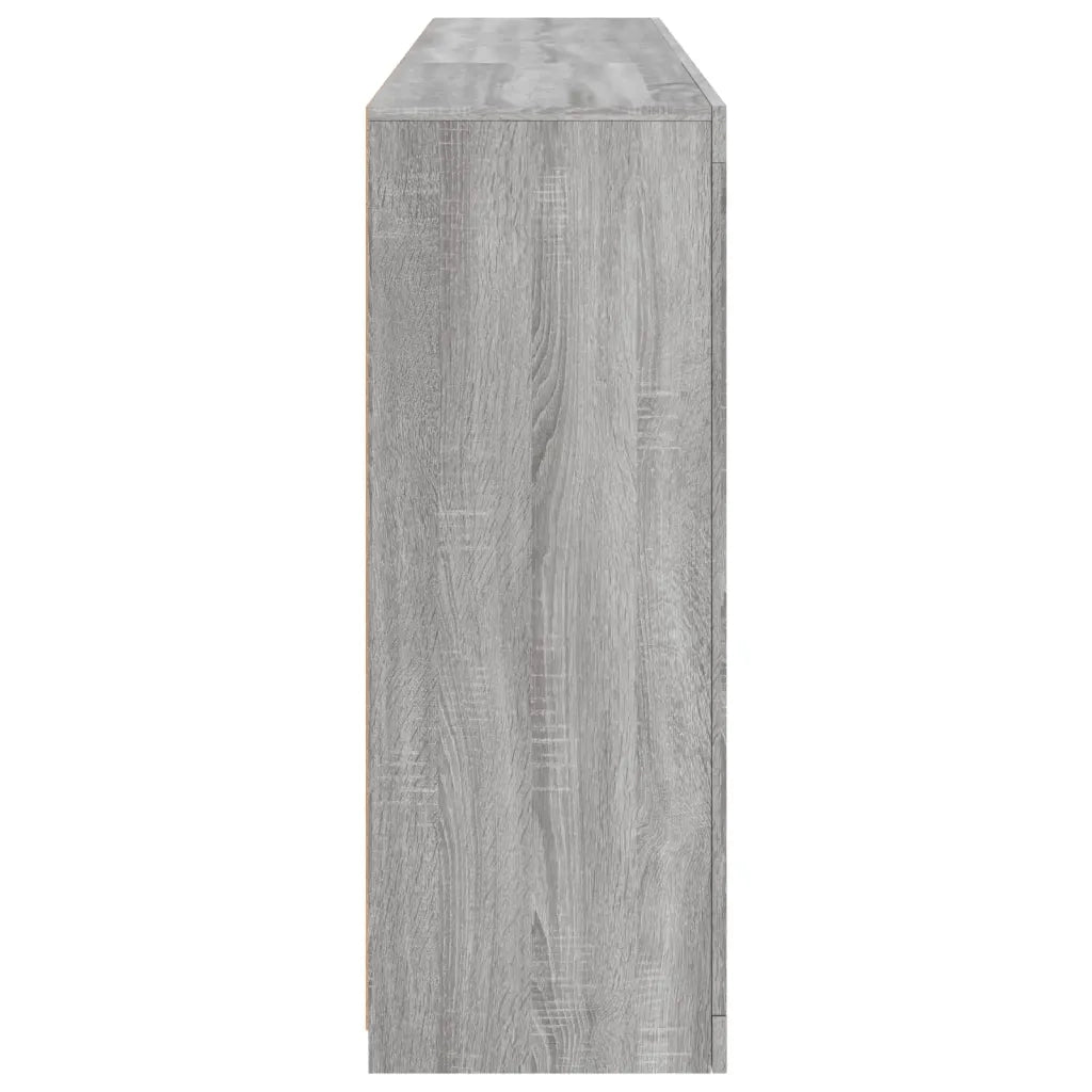 Credenza con Luci LED Grigio Sonoma 162x37x100 cm