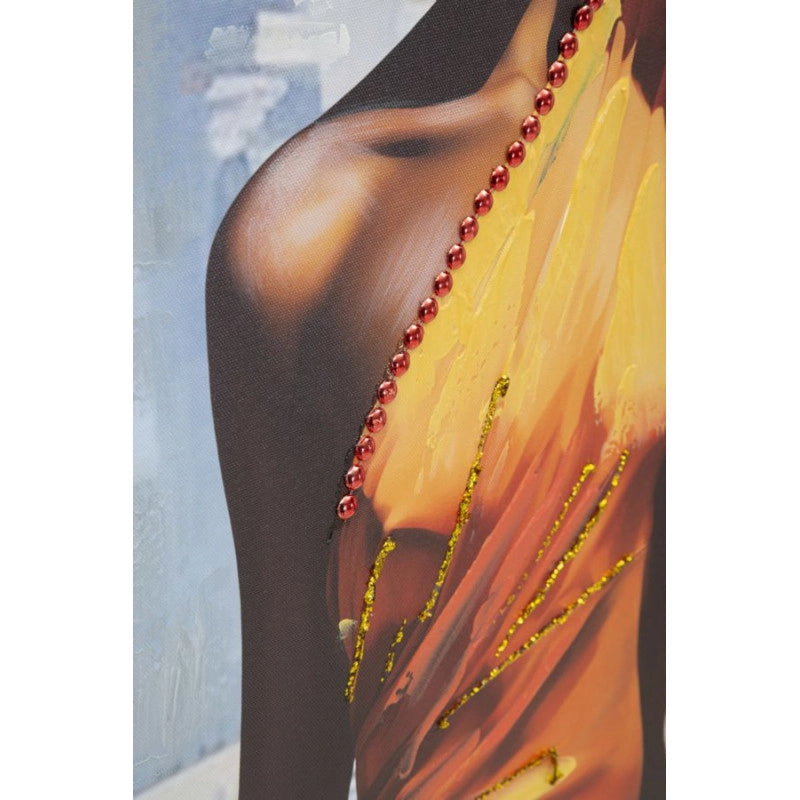 Dipinto Su Tela Con Cornice Daphne -b- cm 52x4,5x152