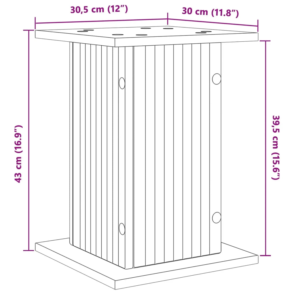 Supporto per piante | Sostegno per piante Bianco Lucido 30,5 x 30 x 43 cm