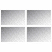 Gradini per Scale 4 pz | Tappetini per scale autoadesivi Argento 80 x 50 cm Alluminio