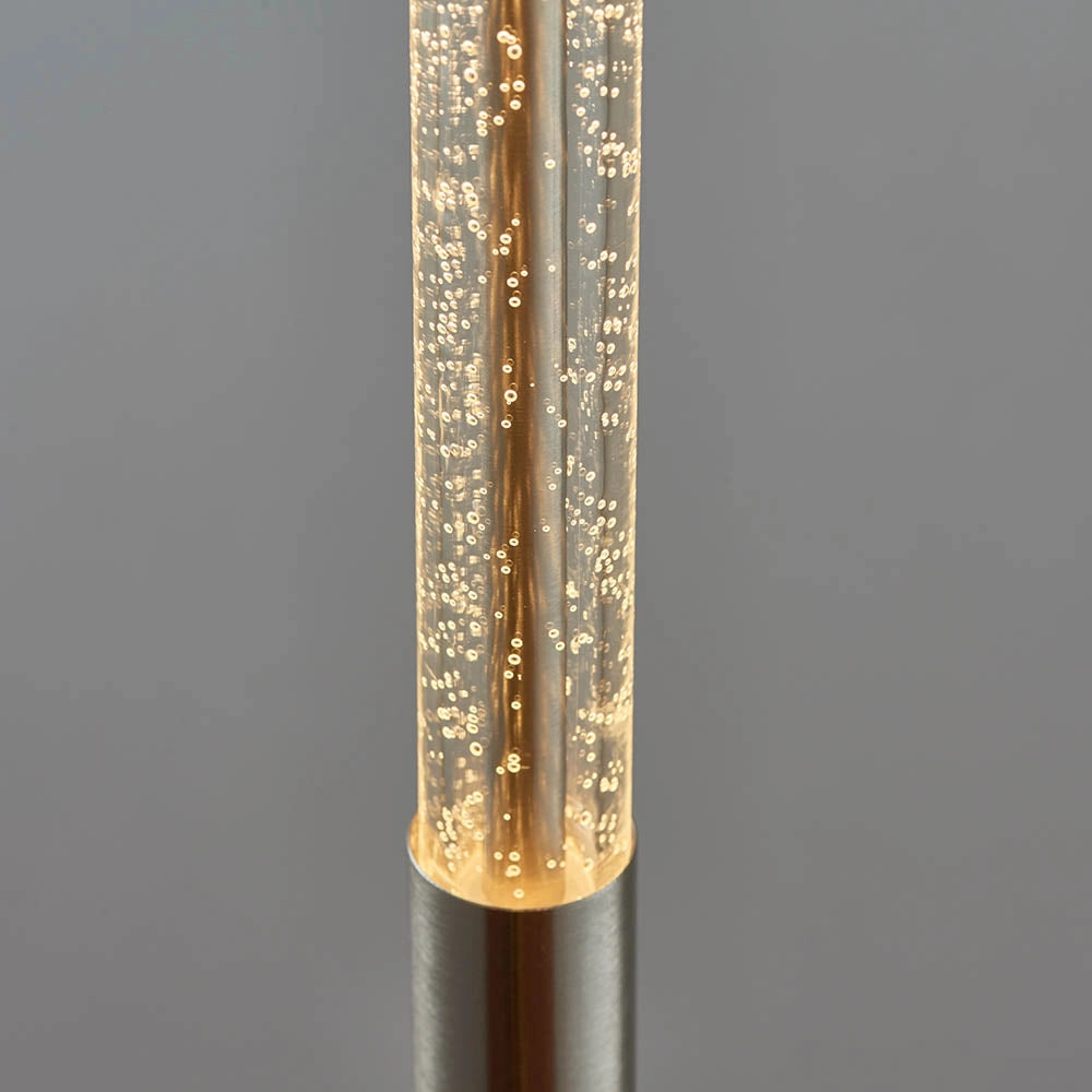 Lampada da terra Andromeda cromo satinato bolle LED E27