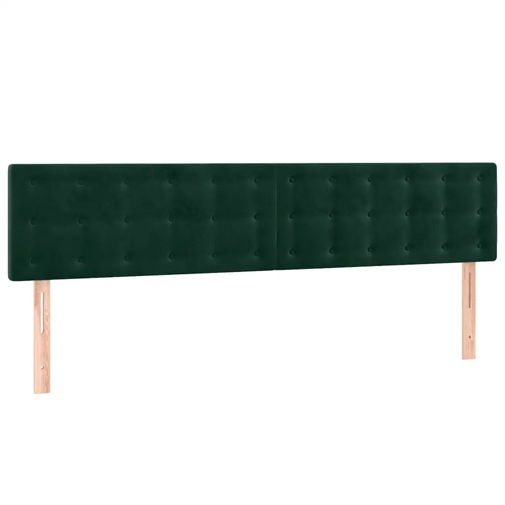 Giroletto a Molle con Materasso Verde Scuro 200x200 cm Velluto 3141566