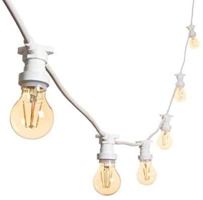 CATENA LUMINOSA LED CATENARIA CON 10 PORTALAMPADA E27 DA 5 MT IP54 PROLUNGABILE