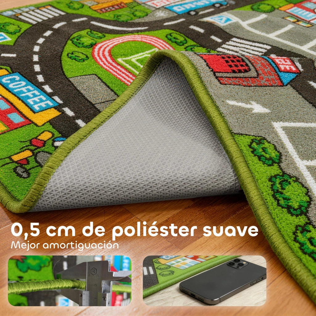 Tappeto Gioco Citt¨¤ Stradale per Bambini ¨C Xylo ¨C 200x150 cm Antiscivolo