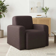 Poltrona Marrone Scuro Tessuto 42042420