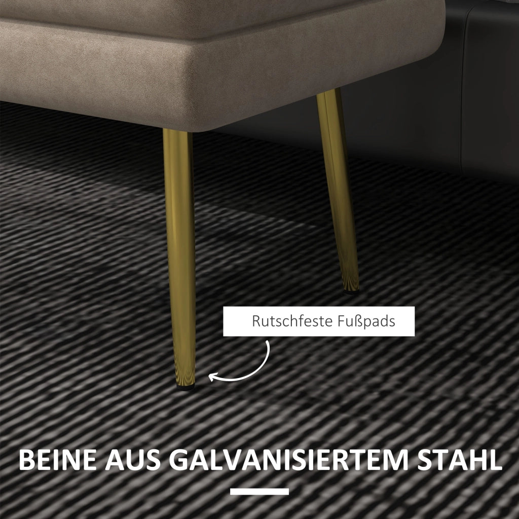 Divanetto con cassetti ¨C zephmum ¨C 79.5x37.5x43 cm, beige