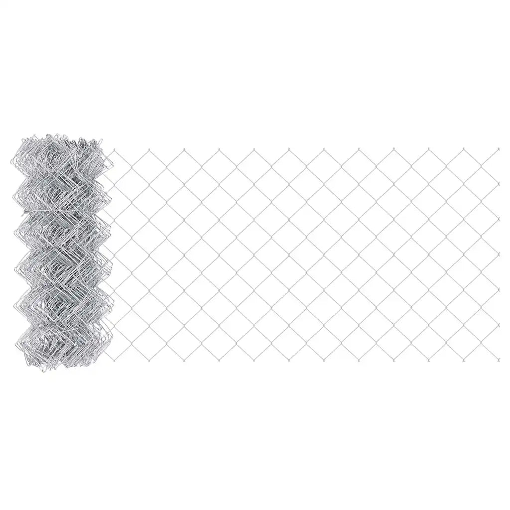 Palo della recinzione | Pannello per recinzione Argento 25 x 0,6 m (maglie 40 x 40 mm)