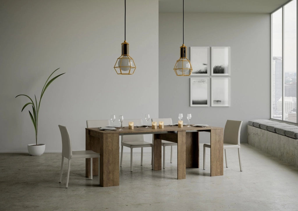 Consolle allungabile 90x48/204 cm Base Small Noce