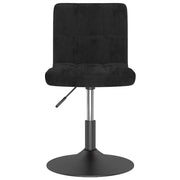Sedia da Pranzo Girevole Nera in Velluto 3087500