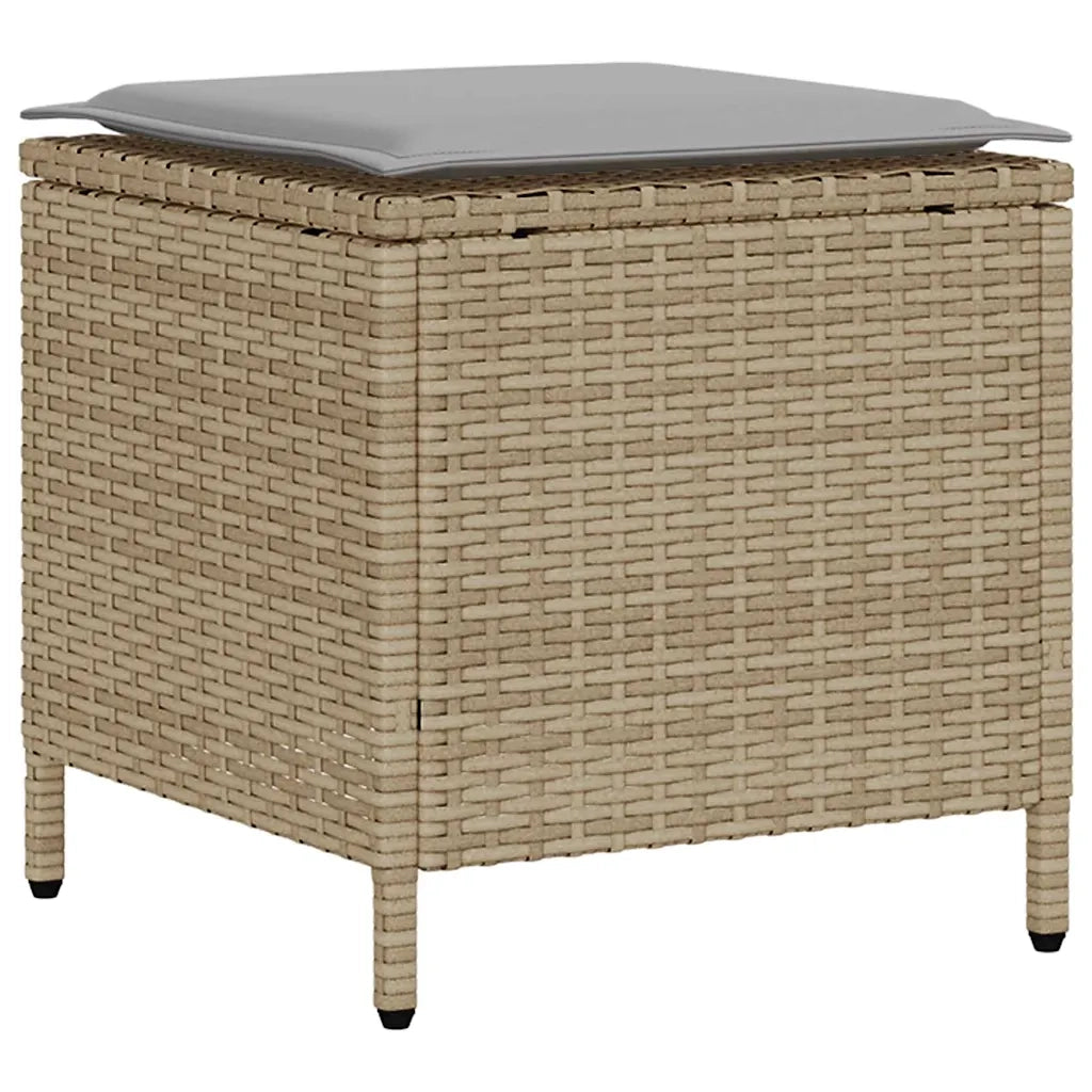 Set Divano da Giardino 6 pz con Cuscini Beige in Polyrattan 3324580