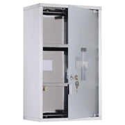 Armadietto medicinali bagno ¨C Xylo ¨C acciaio inox con serratura 50x30x18cm