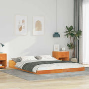 Struttura del letto Marrone cerato 140 x 210 cm Pino massello 873354