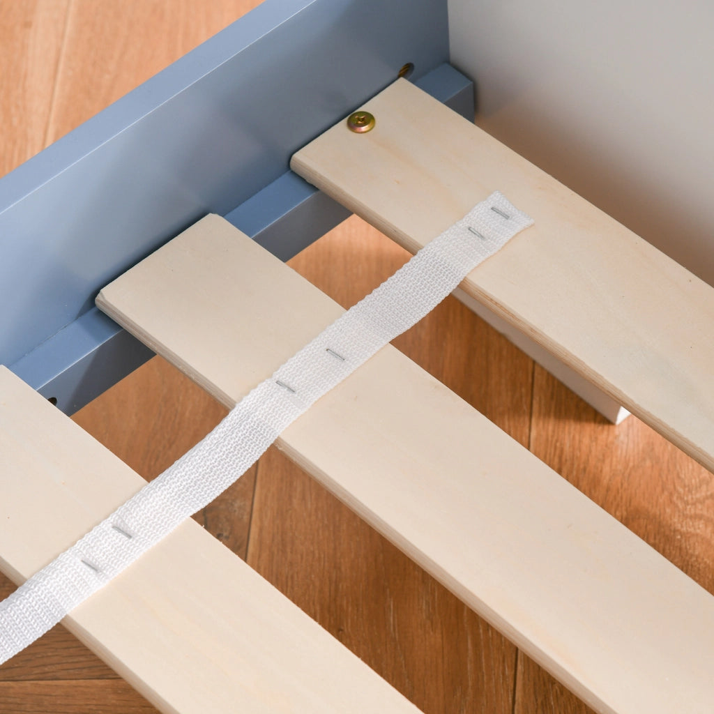 Letto Basso per Bambini ¨C zephmum ¨C Blu e Bianco