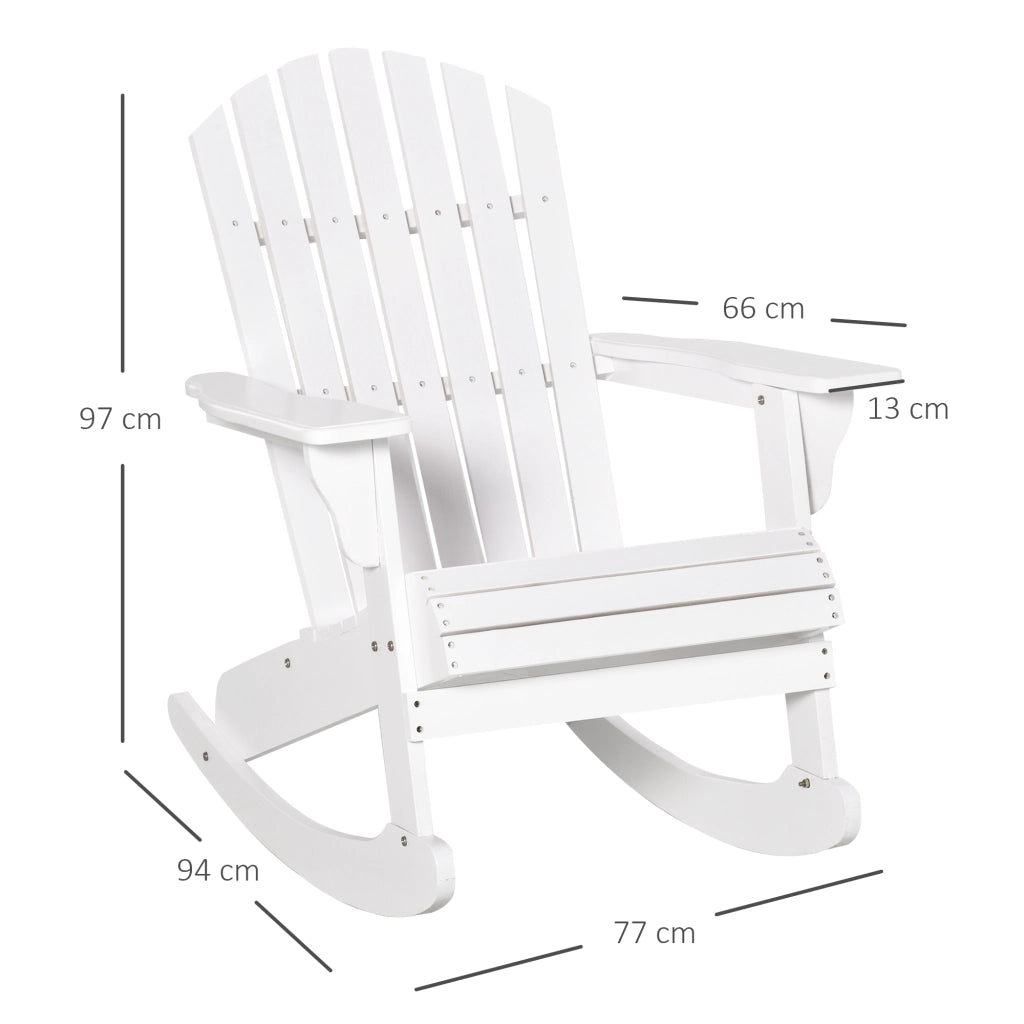 Poltrona dondolo da giardino ¨C Minimal ¨C Bianco 77x94x97 cm