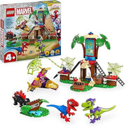 LEGO Marvel Battaglia con il Raptor al Quartier Generale sull`Albero di Spider-Man e Gobby con Dinosauri, Casa e Veicoli