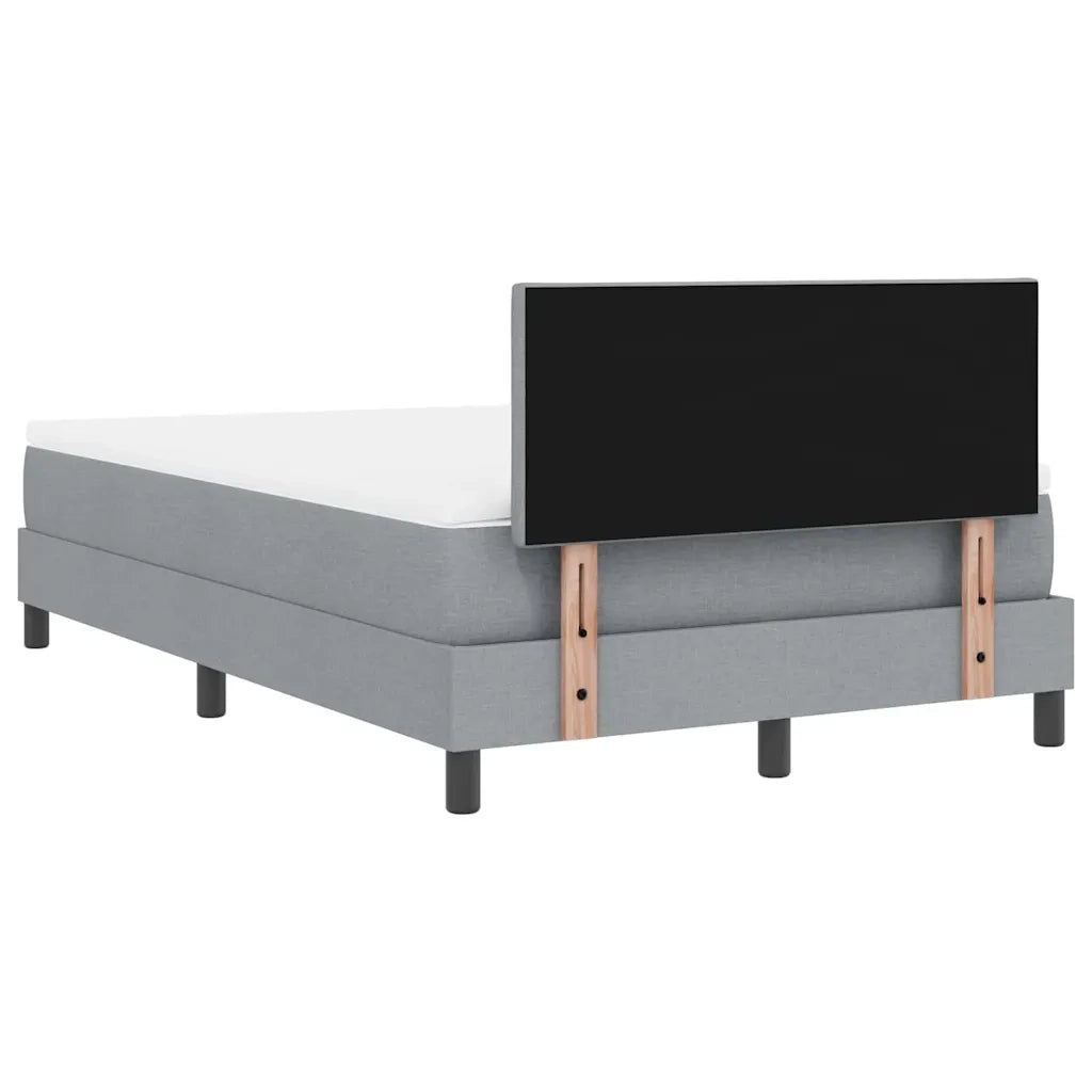 Letto a molle con materasso Grigio chiaro 120 x 200 cm Tessuto 3342275