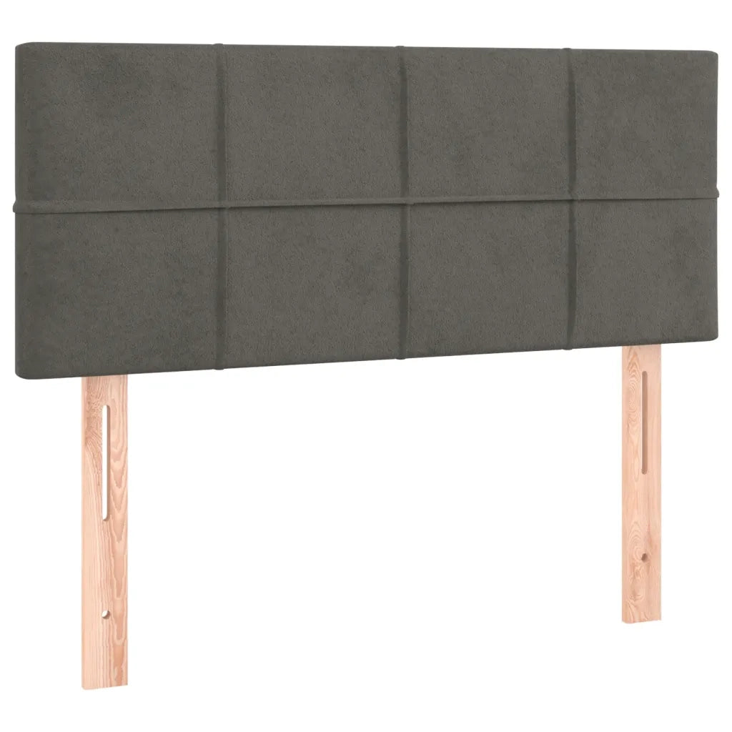 Testiera-Testata Decorativa Grigio Scuro 100x5x78/88 cm in Velluto 939747