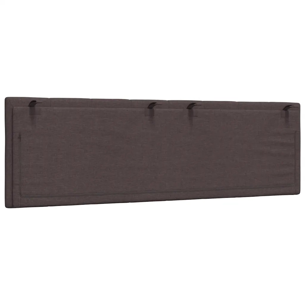 Cuscino Testiera Hanko Marrone Scuro 160 cm in Tessuto 4019173