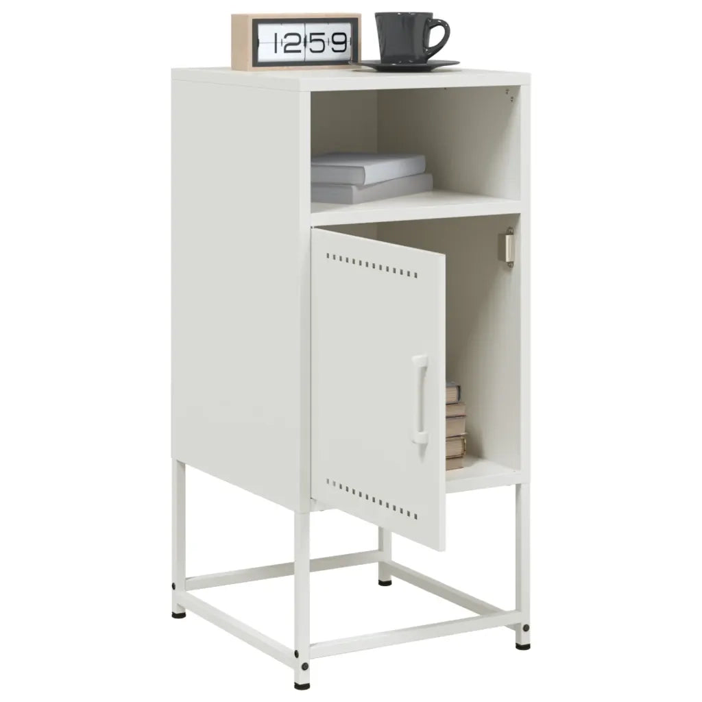 Comodini 2 pz Bianchi 36x39x78 cm in Acciaio 846577
