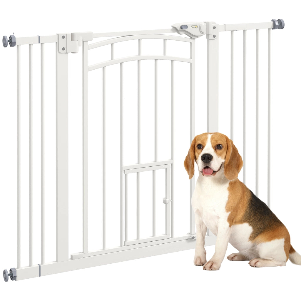 Cancellino per Cani ¨C Minimal ¨C 74-100x76 cm Bianco Acciaio e PA