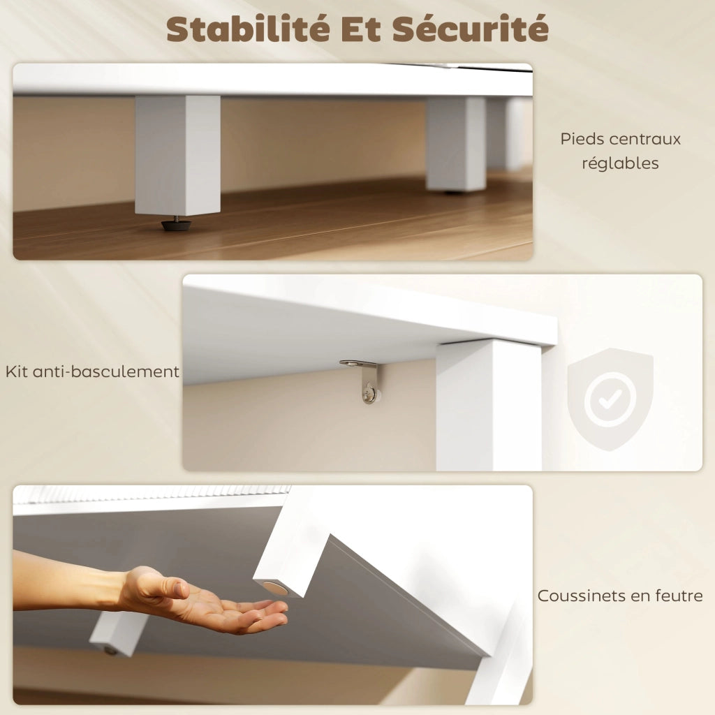 Mobile TV ¨C Minimal ¨C Bianco 152x39.5x50cm