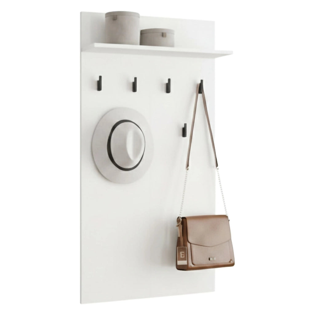 Gonars, Appendiabiti set Fissaggio a Muro Incluso, 115h cm Bianco